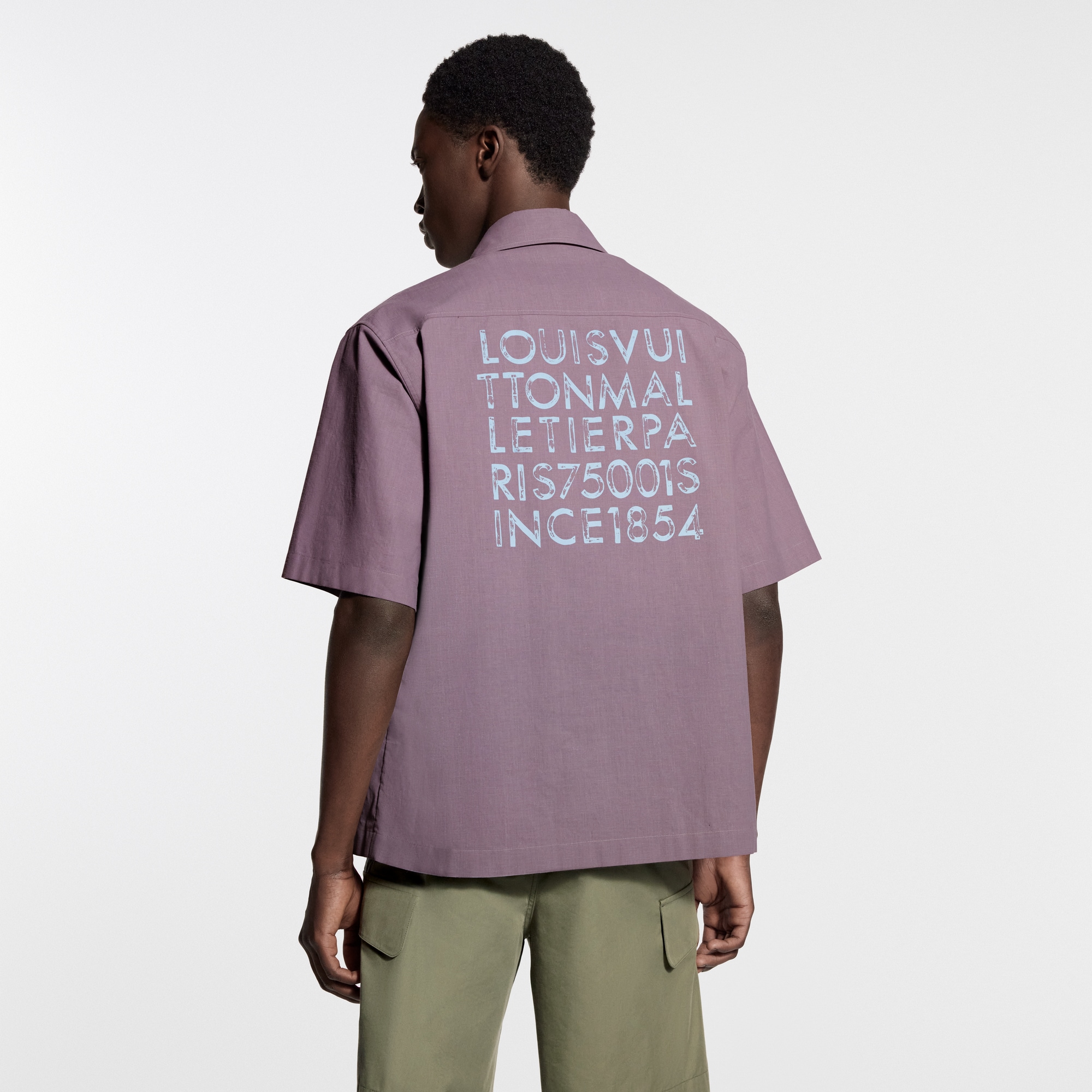 Printed Signature Short-Sleeved Shirt - New - For Men | LOUIS